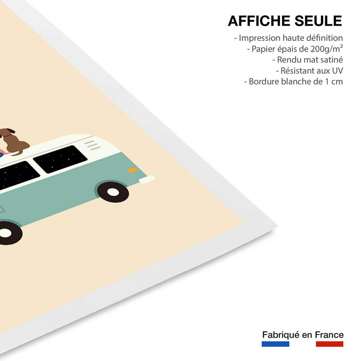 Affiche enfant sur le van  Affiche seule