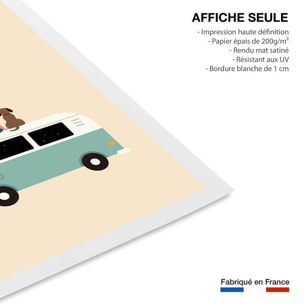 Affiche enfant sur le van  Affiche seule