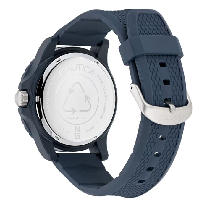 Reloj Nautica NAPFWS302 Hombre Analogico Cuarzo con Correa de Silicona