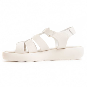 Sandalias de Plataforma - Blanco - Altura: 3 cm