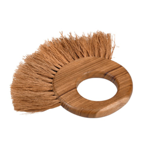 Brosse de nettoyage en anneau à fibres de coco et bois de teck - KOFI
