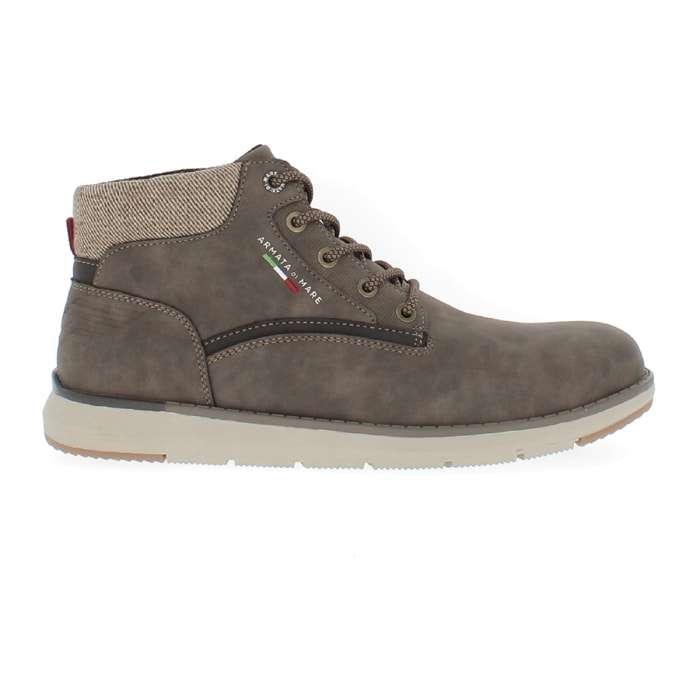 Armata di Mare Scarpe Uomo Stivaletti Casual Stringati con Soletta Rimovibile in Memory Foam AMU W23M403 Taupe