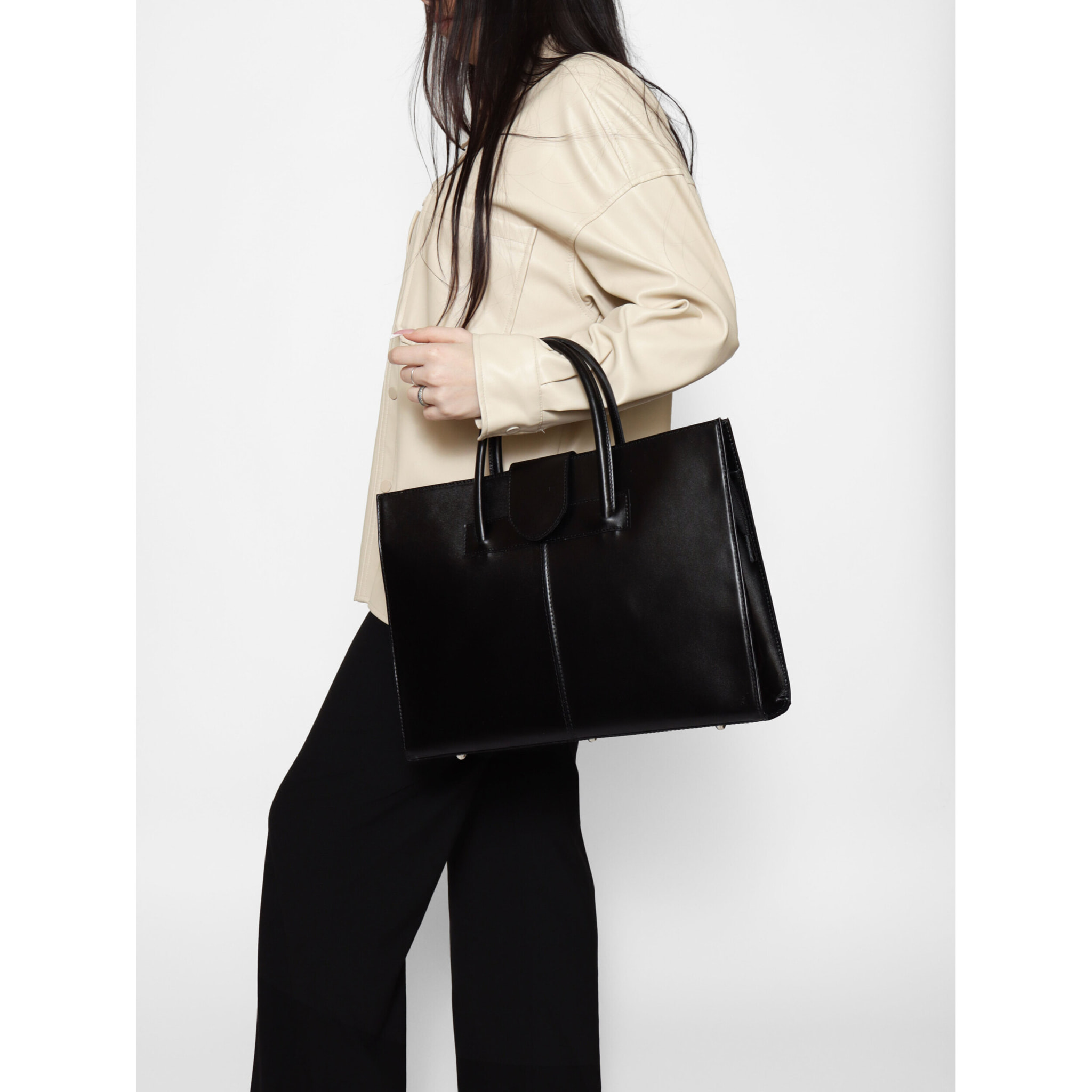 Borsa a mano da Donna Evelina in Vera Pelle Made in Italy 29x40x9 cm