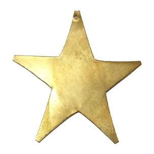 étoile plate en laiton - Doré