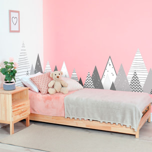 Stickers muraux enfants - Décoration chambre bébé - Autocollant Sticker mural géant enfant montagnes scandinaves GRISHKA