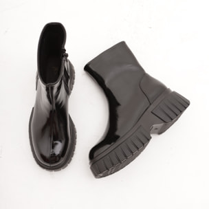 STIVALETTO LISCIO PLATFORM NERO