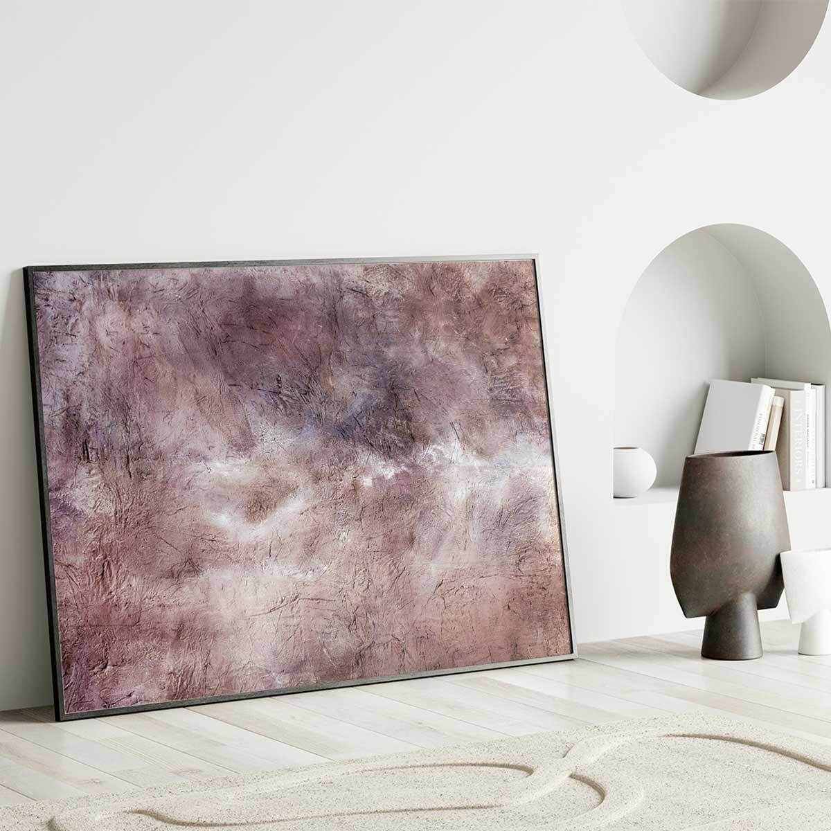 Affiche encadrée abstraction minérale Affiche + cadre en métal - Noir