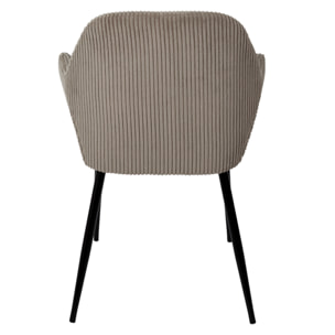 Fauteuil Cotele Scott Taupe - Lot de 2