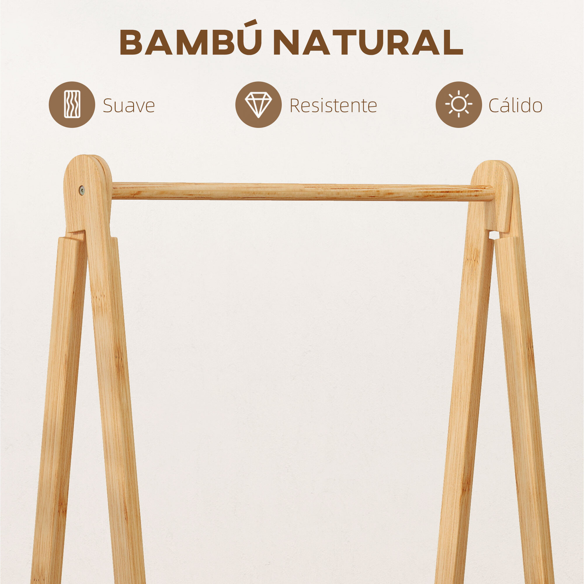 Burro Ropa de Bambú con Cesta de Tela con Tapa, Perchero Burro Ropa Plegable, Perchero para Recibidor, Entrada, Dormitorio, 60x44,5x157,5 cm, Natural y Gris