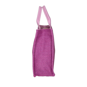 Borsa a mano da donna - Modello False - Misto pelle e tessuto - 31.0 x 41.5 x 15.5 cm
