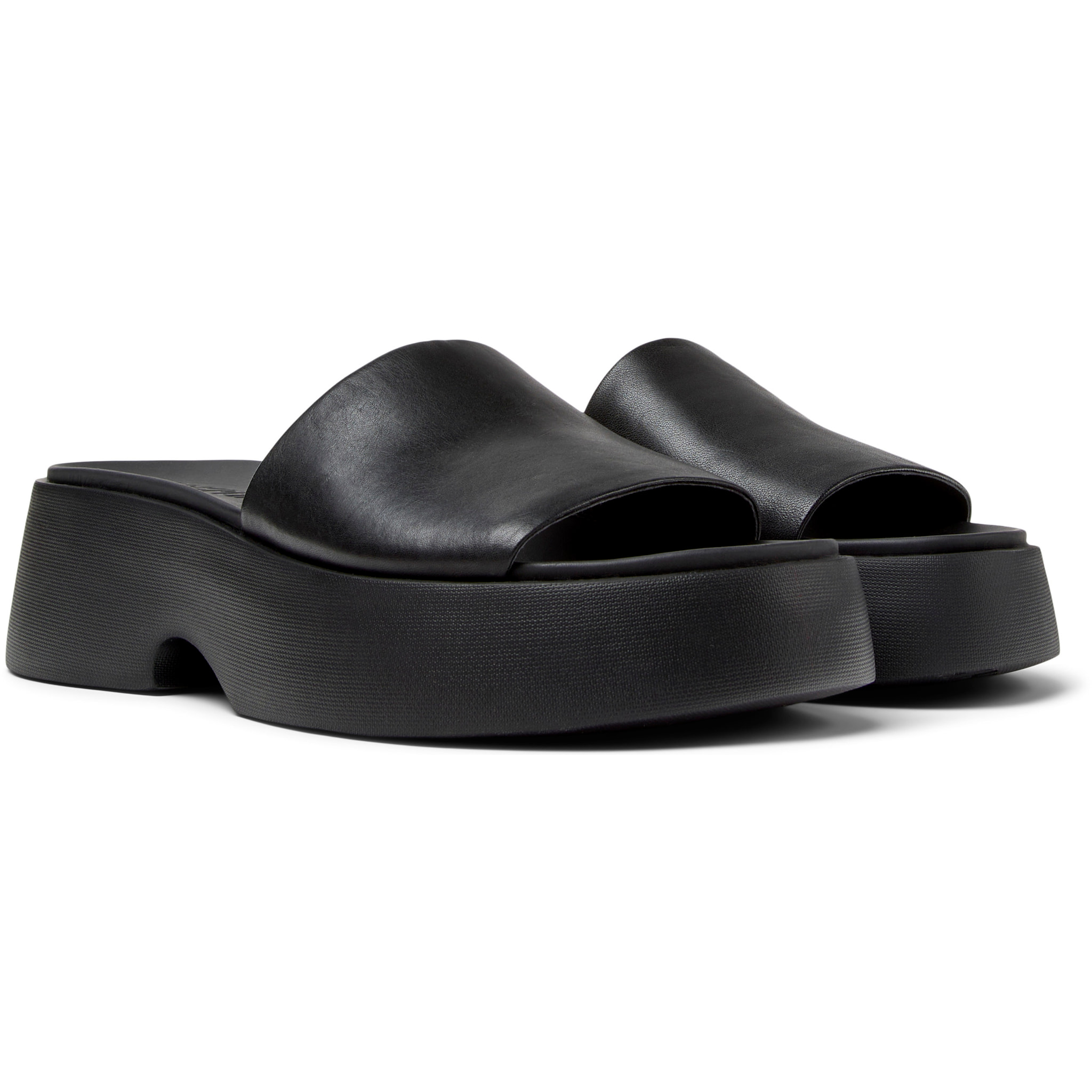 Sandalias - CAMPER Tasha - Negro - Cuero liso
