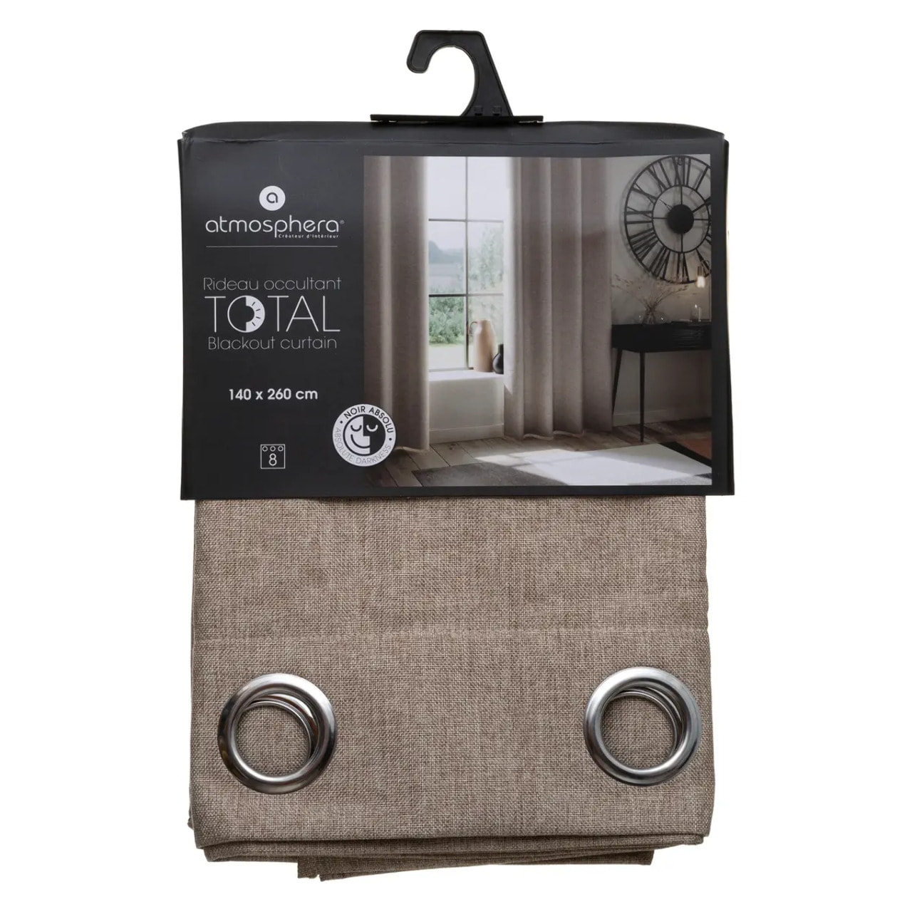 Rideau occultant "Lua" beige 140x260cm