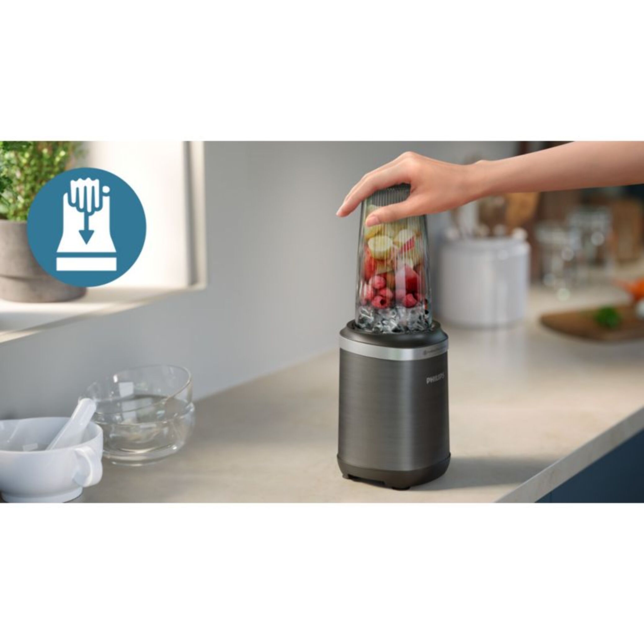 Blender PHILIPS HR2766/00 Blender mixeur noir 0.7L+0.3L, 1000W