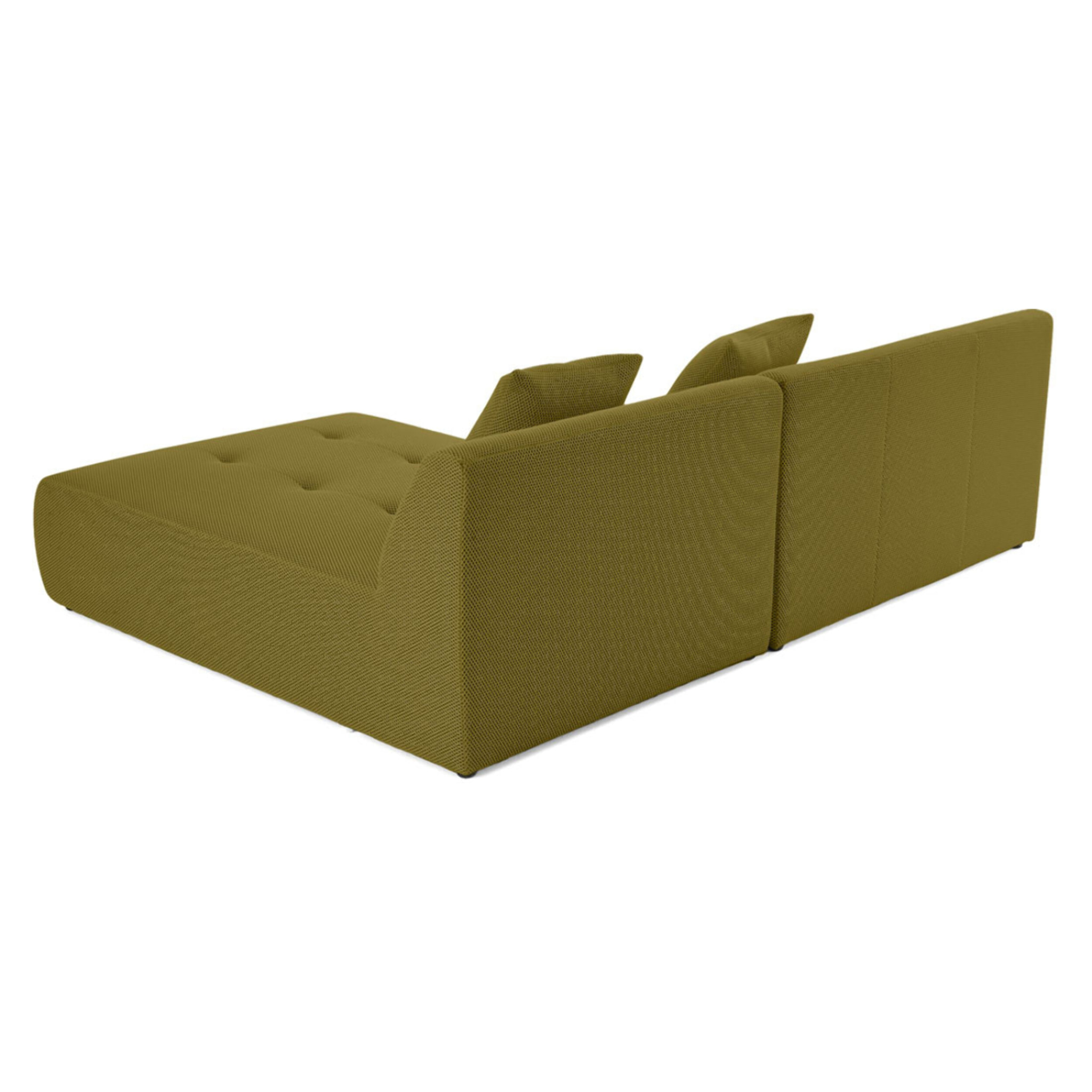 Onyx - canapé modulable d'angle réversible 4 places - en tissu mailles 3D - Vert Olive