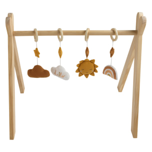 Arche d'éveil bois avec 4 jouets