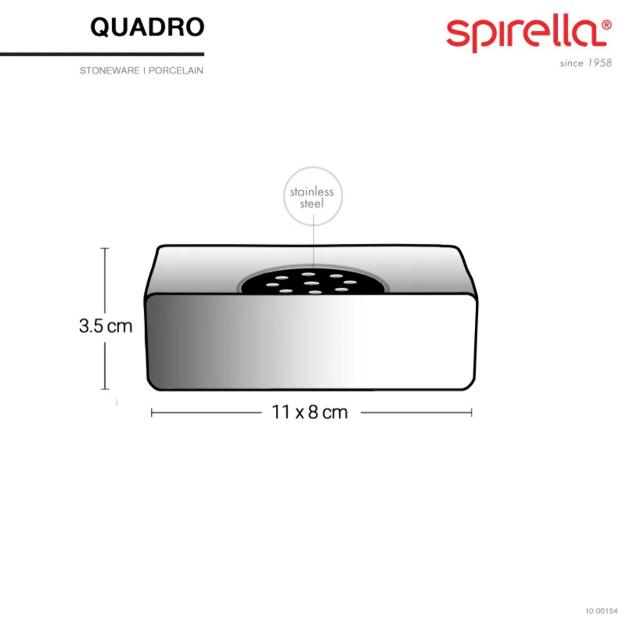 Porte savon Porcelaine QUADRO Blanc Spirella