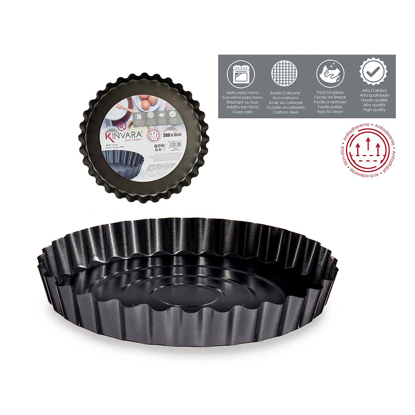 STAMPO ROTONDO IN METALLO 28CM