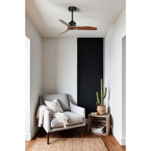 JUST FAN S Ventilatore a soffitto nero/noce