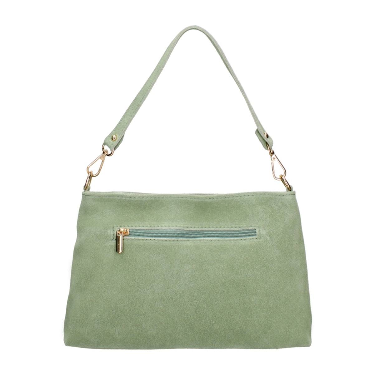Borsa a mano da donna Made in Italy - Modello Celeste Pro - Pelle scamosciata - 30.0 x 17.0 x 9.0 cm