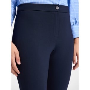 Elena Mirò - Pantaloni slim in punto Milano - Blu