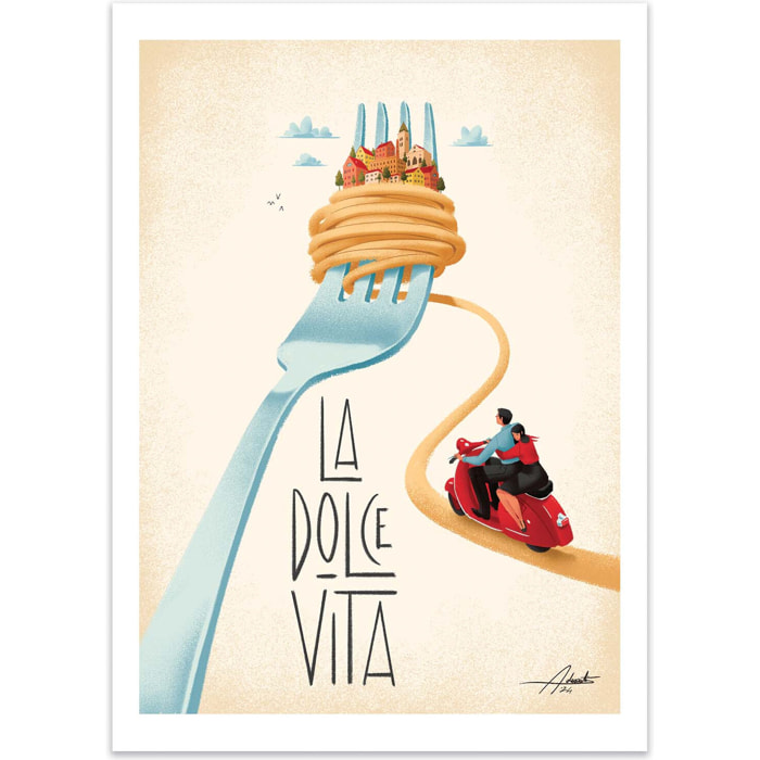 Affiche - La dolce vita - Andrea de Santis