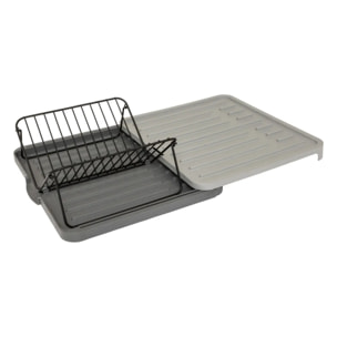 Égouttoir "Néo" avec rack extensible gris