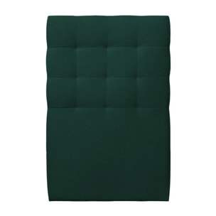 Lit avec tête de lit capitonnée velours et sommier tapissier Ep20