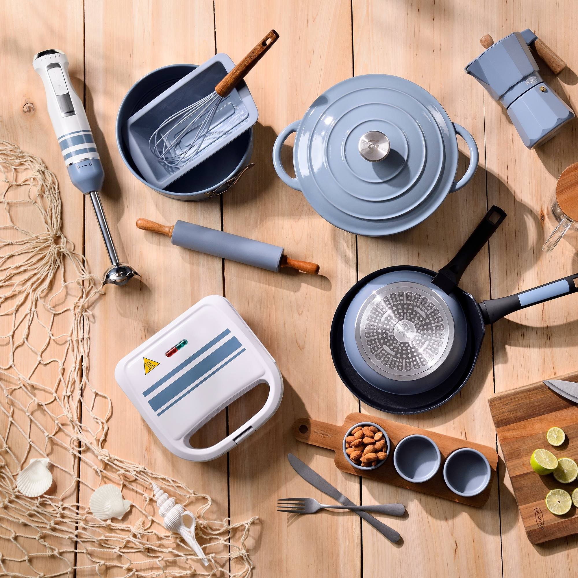 Molde de silicona para pan azul de ø24,5x13x6cm san ignacio