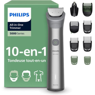 Tondeuse multi usages PHILIPS MG5931/15 Series 5000,  13 hauteurs de coupe, précision 0,5 mm, autonomie 120 mn