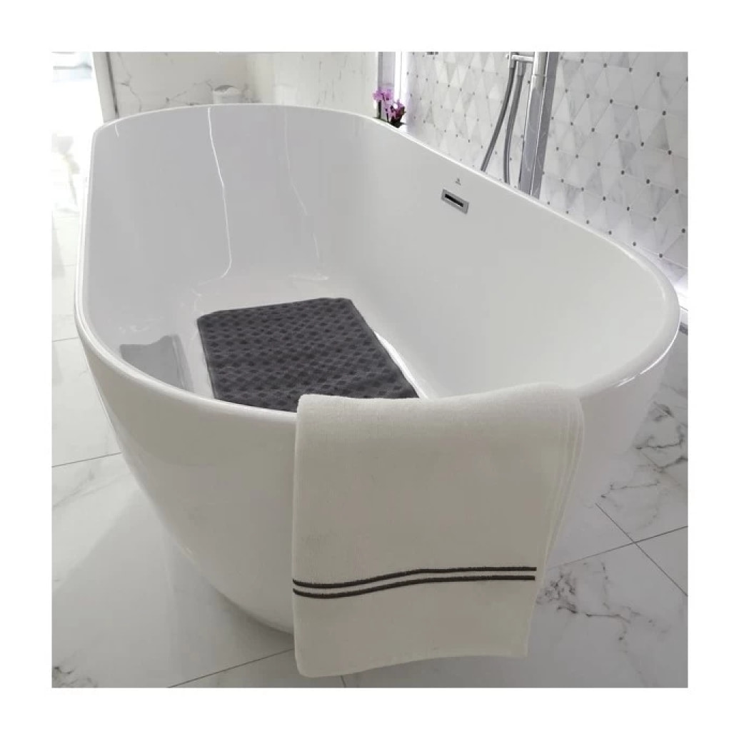 Tapis Fond de baignoire Caoutchouc RUBY 70x40cm Gris Foncé Spirella