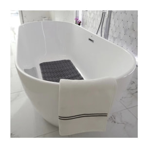 Tapis Fond de baignoire Caoutchouc RUBY 70x40cm Gris Foncé Spirella