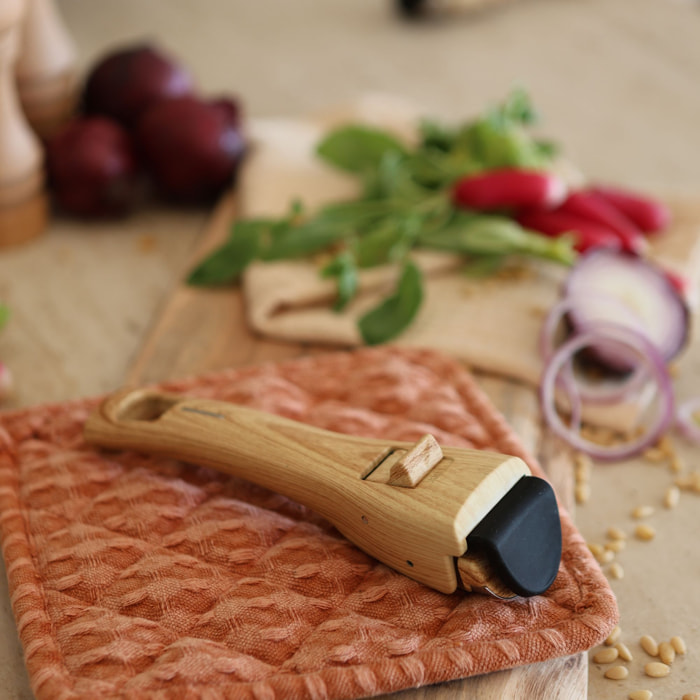 Poignée amovible en bakélite effet bois COLORAMA