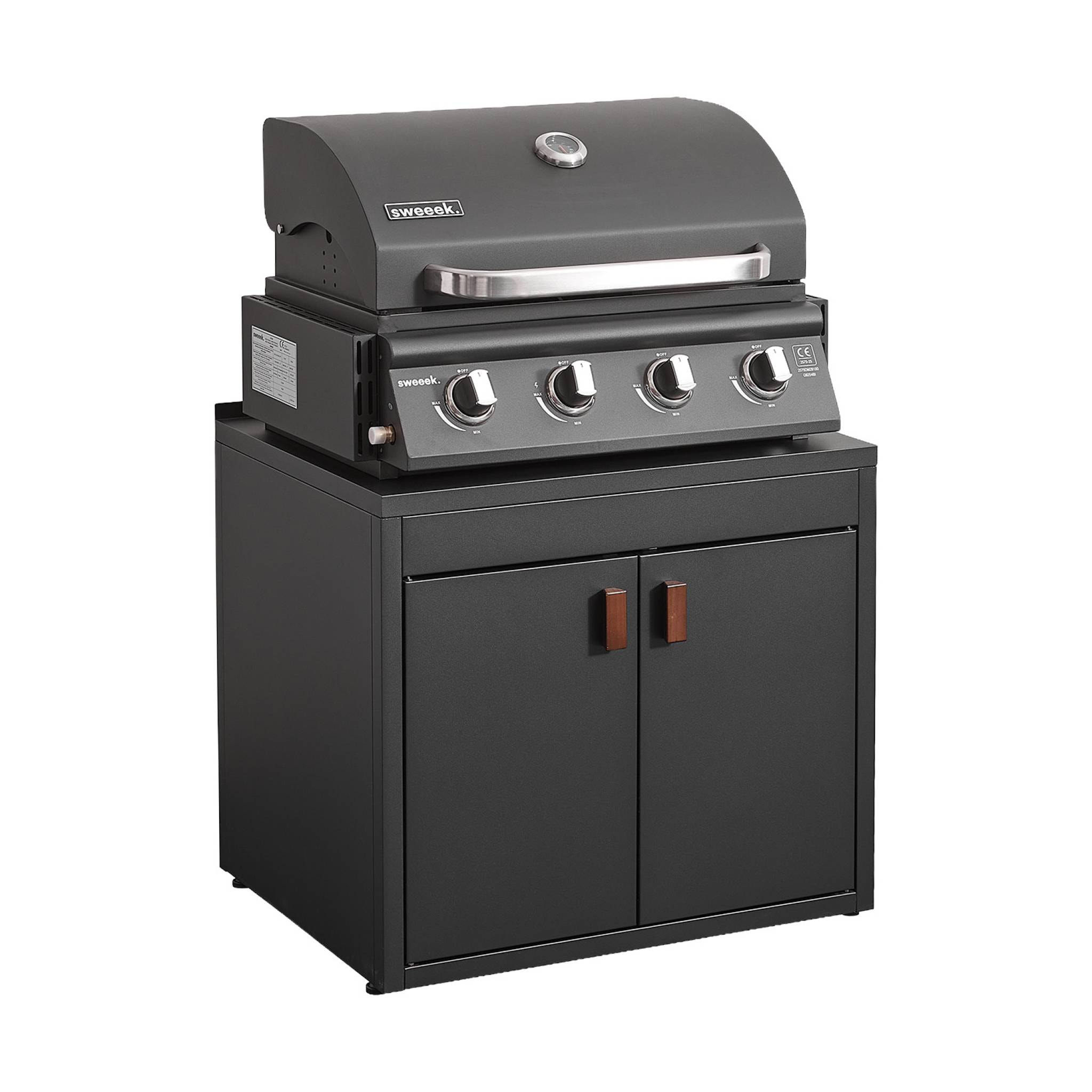 Cuisine extérieure acier 2 portes L75.5cm - Thira