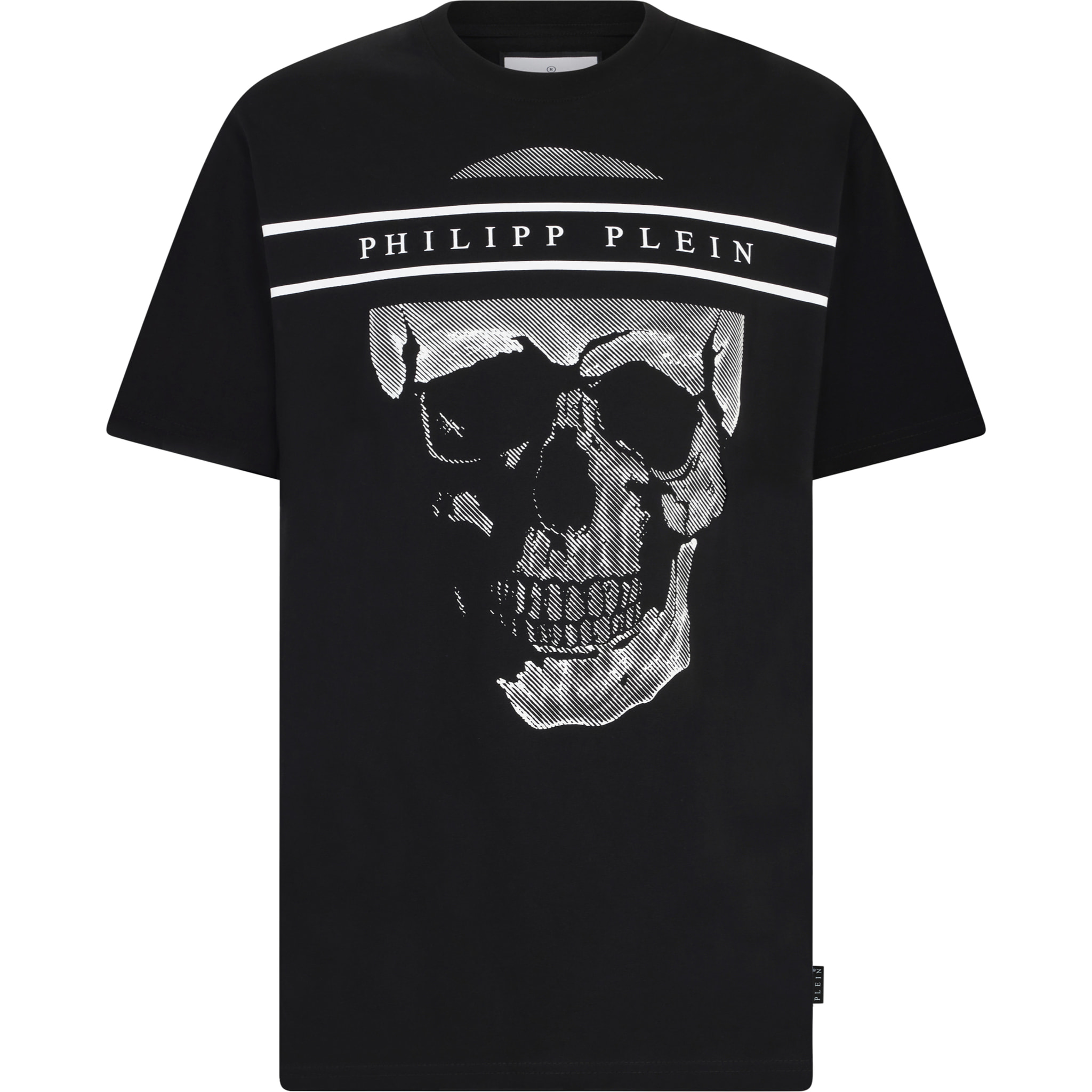 PHILIPP PLEIN Round Neck T-Shirt Skull Logo Line