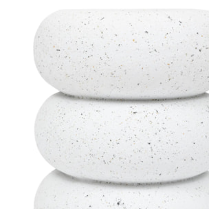 Table d'appoint "Stoneto" blanc 43x35x35cm