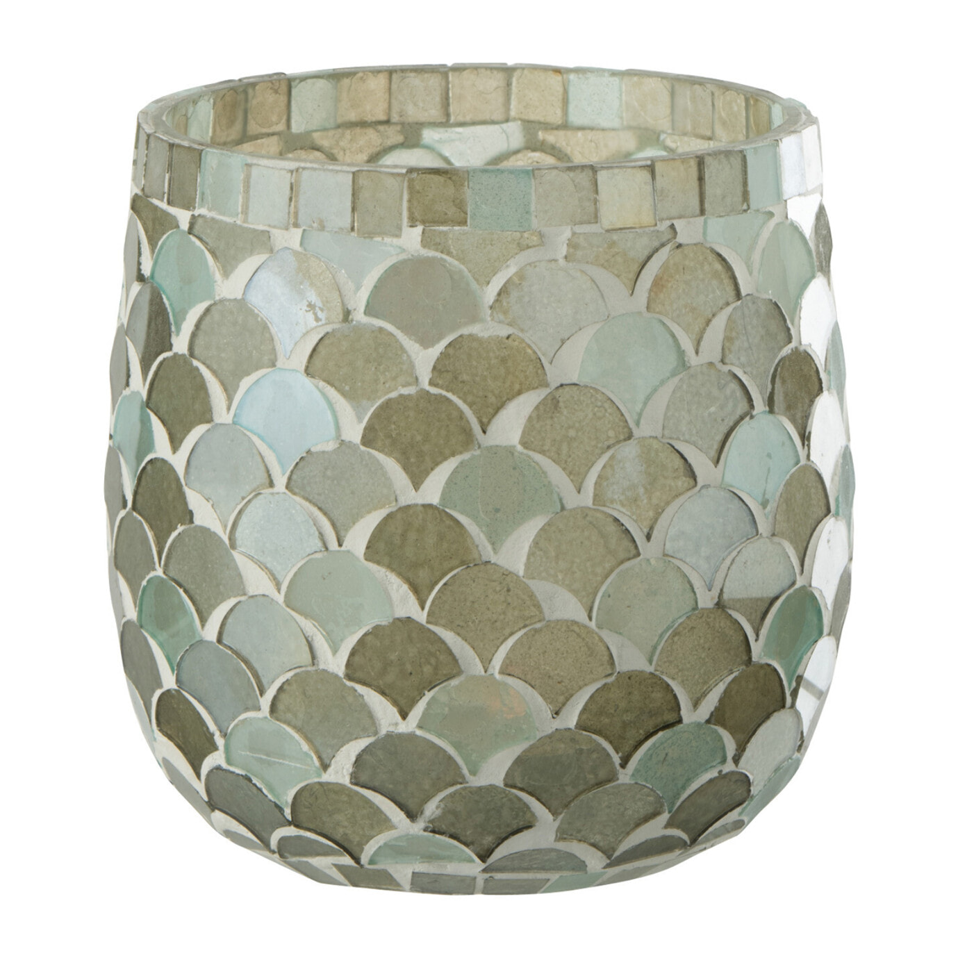 J-Line photophore Mosaïque - verre - aqua - medium