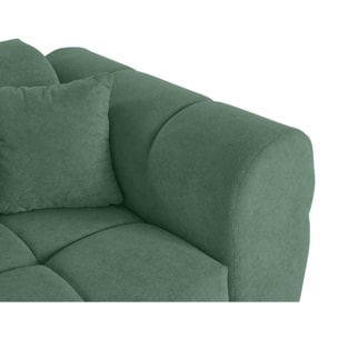 Ray - canapé droit 3 places en tissu texturé - Vert sauge