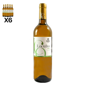 Caja de 6 botellas de vino Loculto Verdejo. Rueda, Vendimia del 2023. 75clx6. con 13% vol.