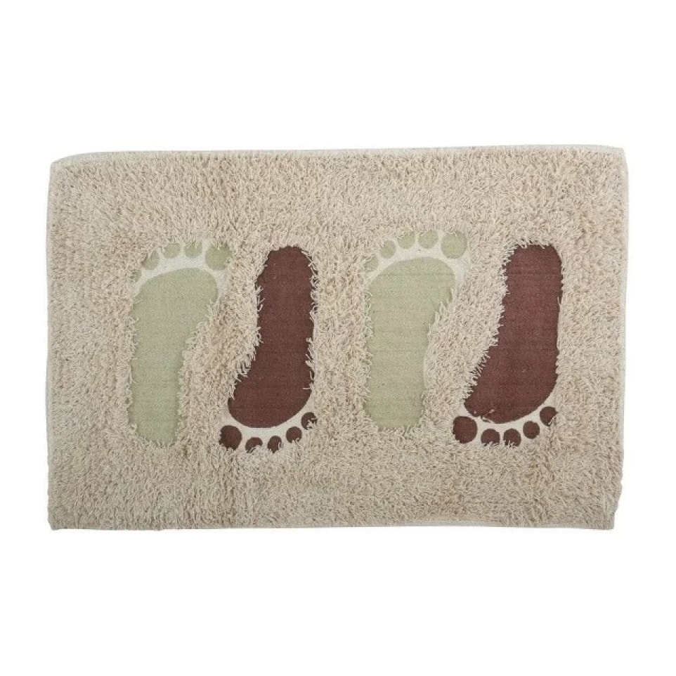 Tapis de bain Coton 40x60cm STEP Marron & Gris MSV