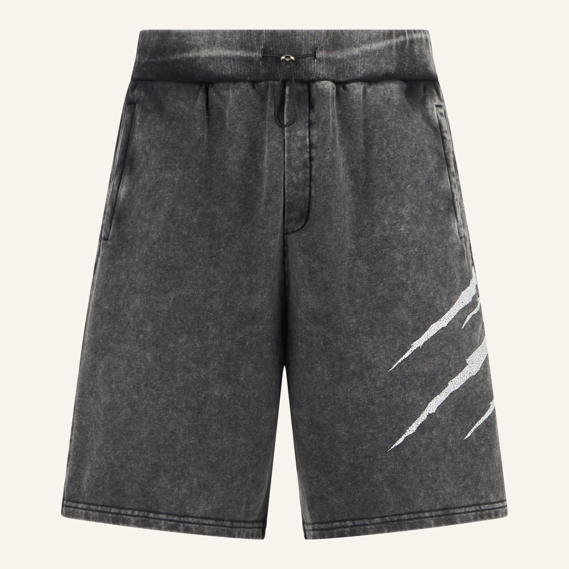 PLEIN SPORT Washed Shorts Crackle Scratch