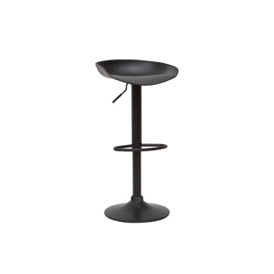 Tabourets de bar réglables design noirs H65 cm (lot de 2) PEBBLE