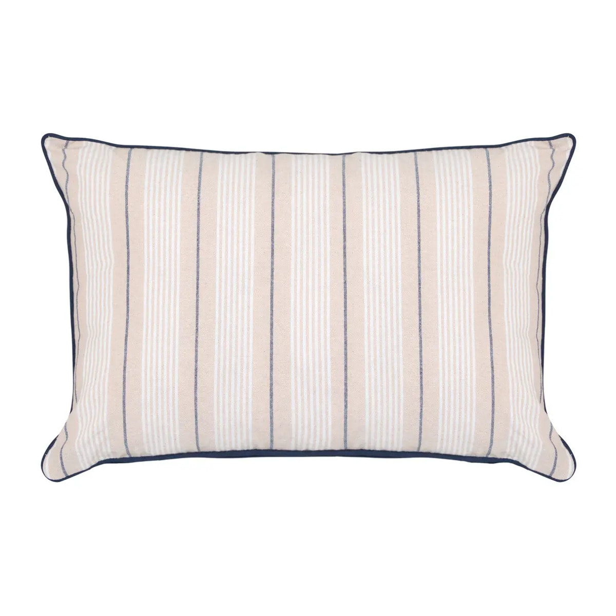 Coussin Groove 58x38cm rayé bleu navy
