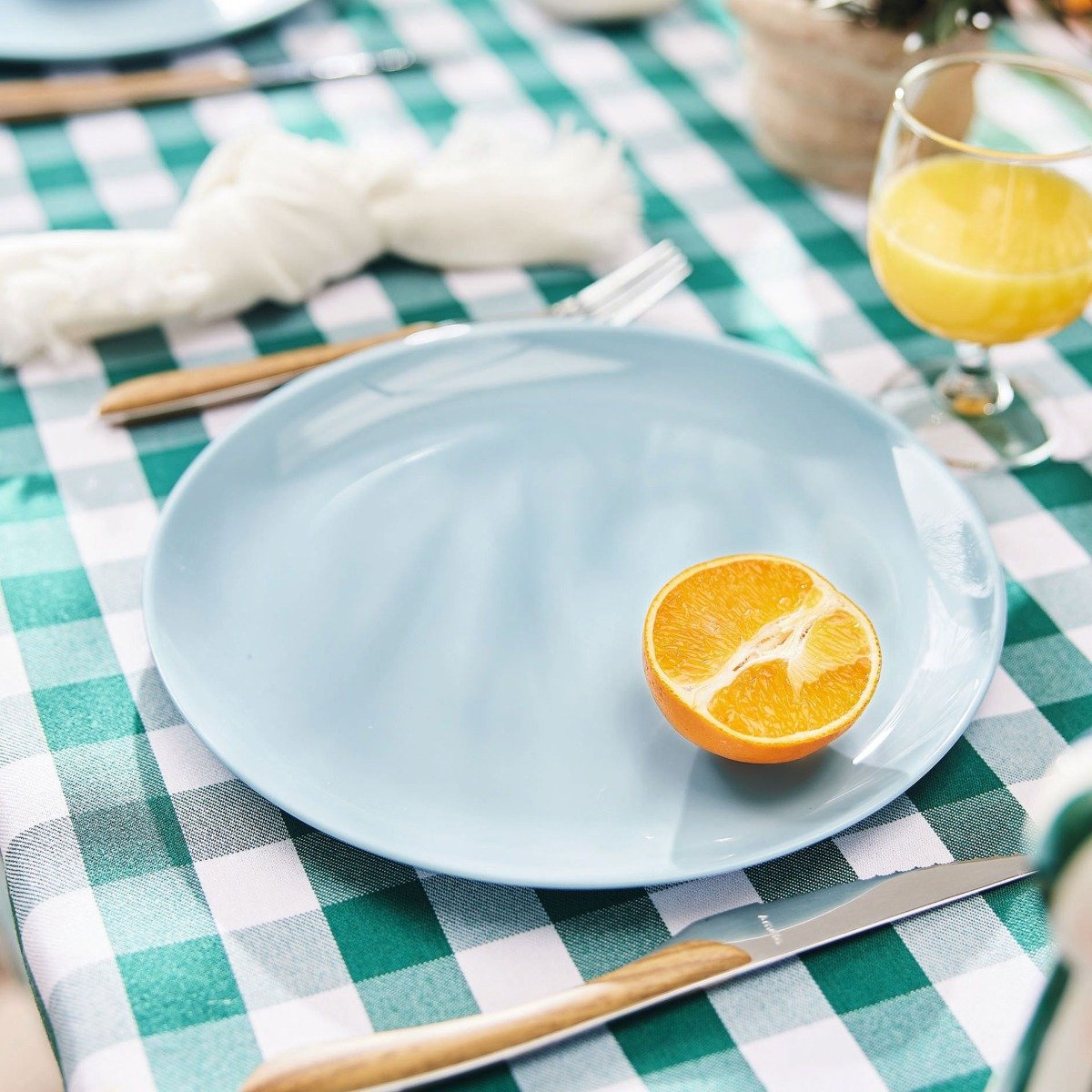 6 assiettes plates 25cm Diwali Paradise Blue - Luminarc
