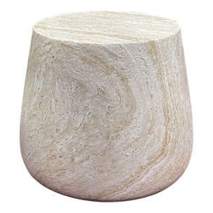 Bonn - Tavolino d'appoggio in fibroclay naturale ø47x41 cm