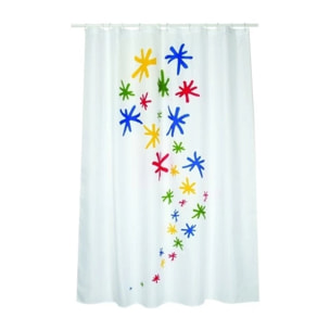 Rideau de douche Polyester ORION 180x200cm QUALITà PREMIUM Multicolor - Anneaux inclus MSV