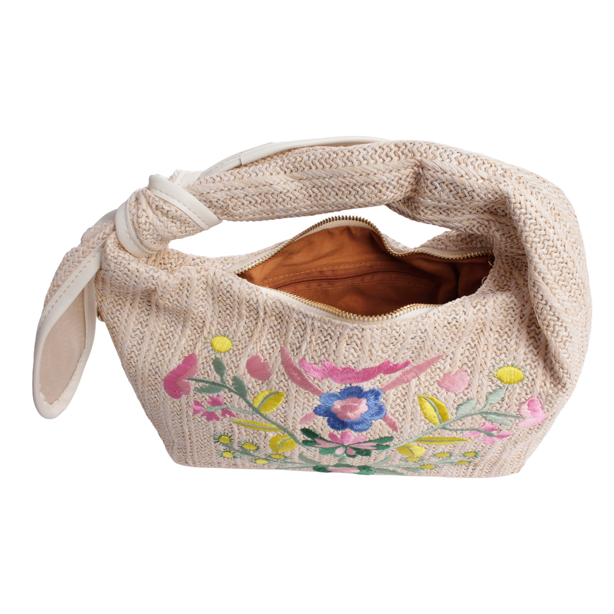 Bisagno Bolso de hombro Mujer. Fabricado en tela y piel sintética PU con diseño de flores.