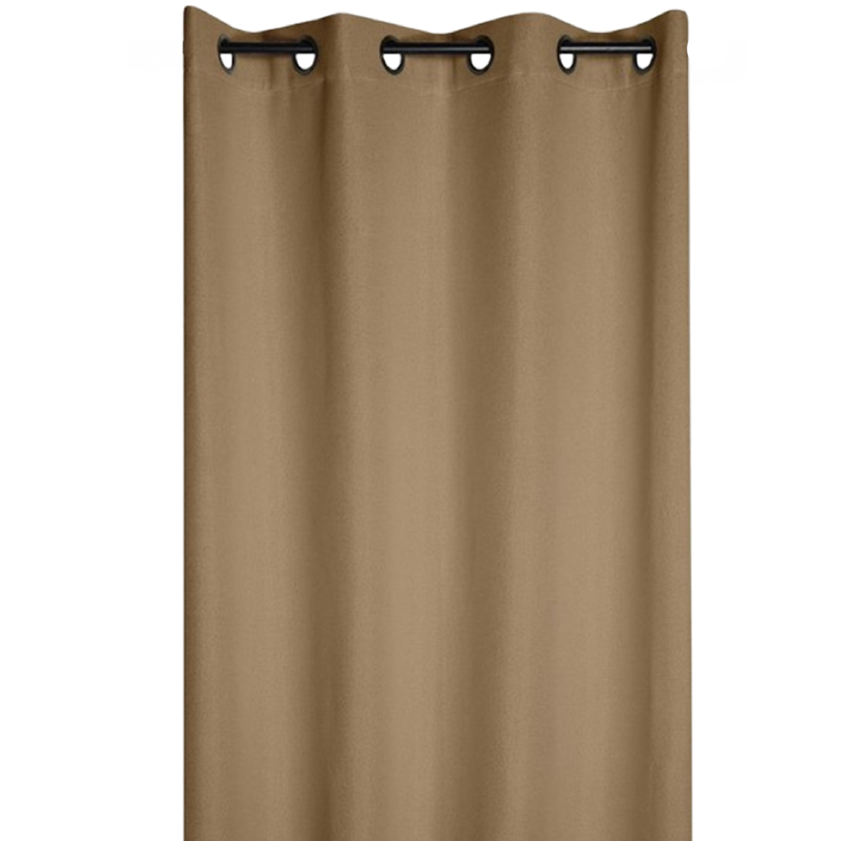 Rideau occultant  -  - Effet tweed - Marron Brun