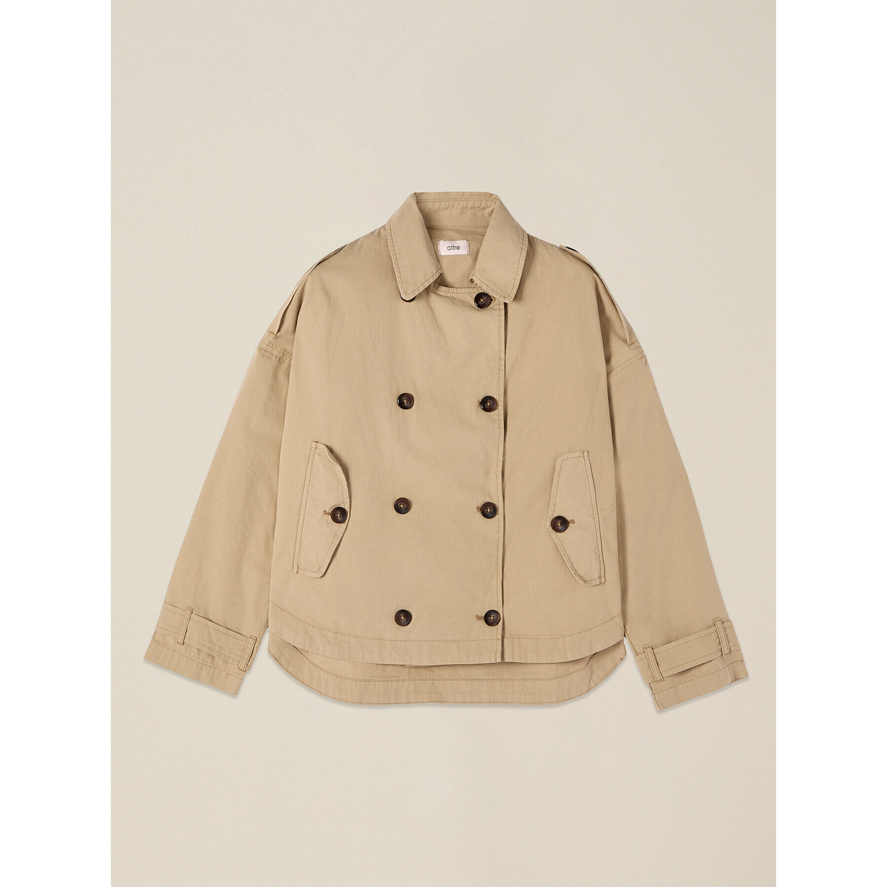 Oltre - Trench corto in cotone - Beige