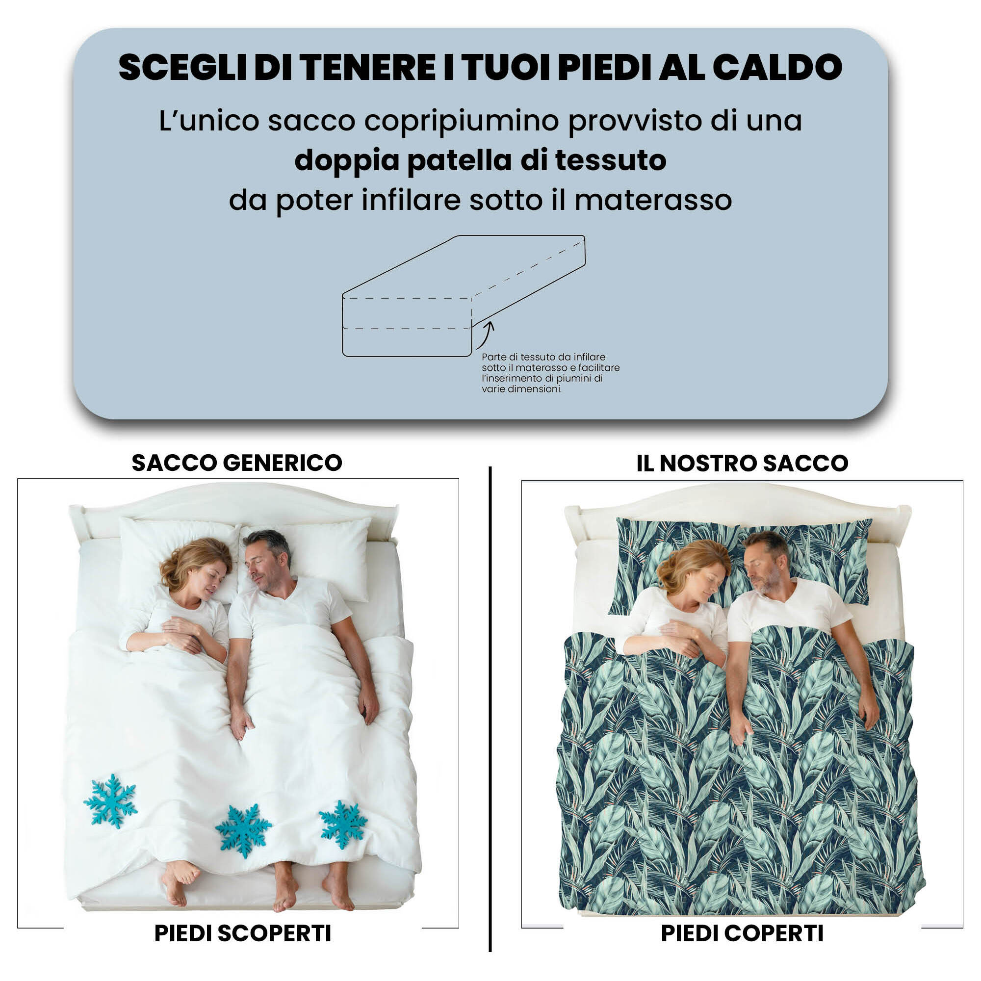 COPRIPIUMINO FASHION, 100% Microfibra, No Stiro - TROPICAL