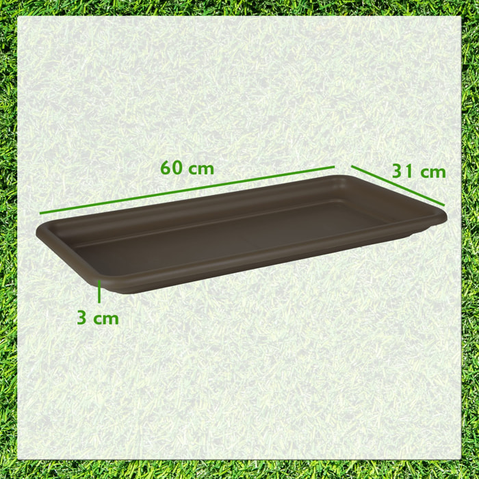 Bandeja vulcano bronce 60 x 31 x 3 cm fabricada en pástico